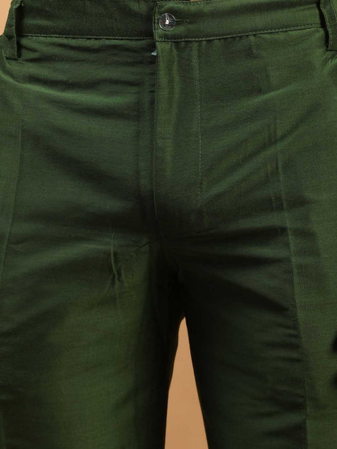 Men's Green Cotton Pant Style Pyjama